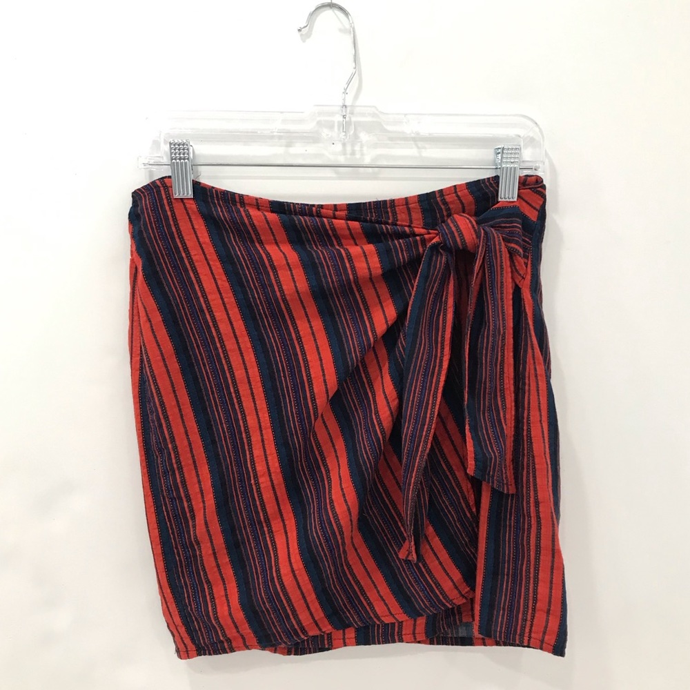 COTTON CANDY LA orange blue stripe tie skirt medium 👓